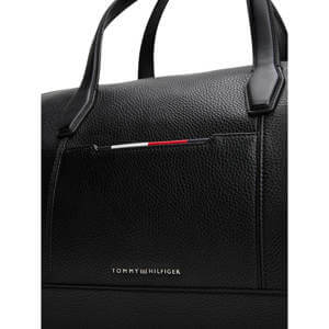 Tommy Hilfiger Metal Logo Pebble Grain Crossbody Duffel Bag